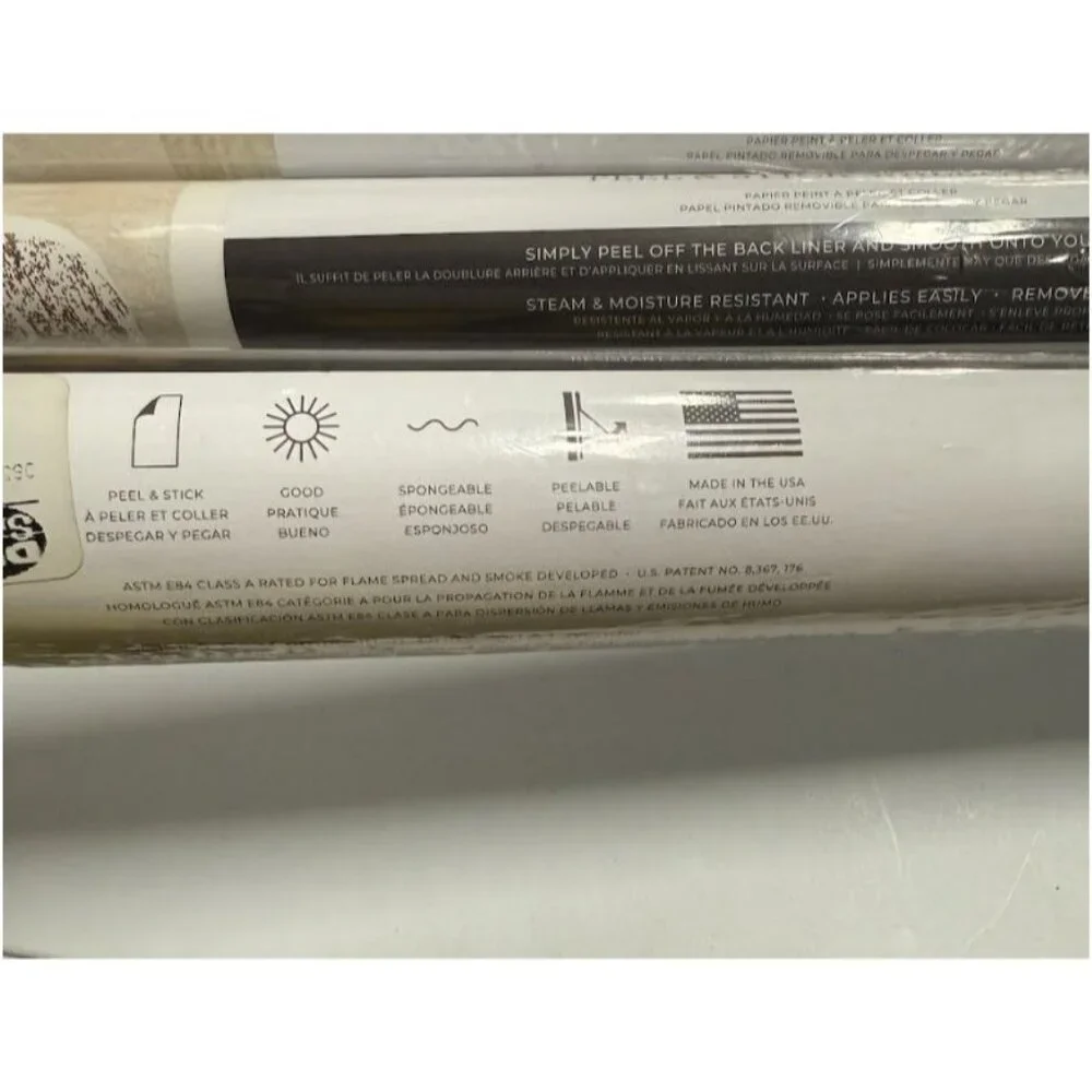 Tempaper Geo Composition Peel & Stick Wallpaper Neutral Abstract Design 3Pk